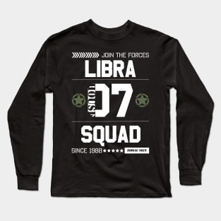 Zodiac Majesty Libra Squad White Long Sleeve T-Shirt